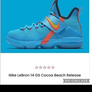 Nike LeBron 14 GS Cocoa Beach Release
Size 7 youth